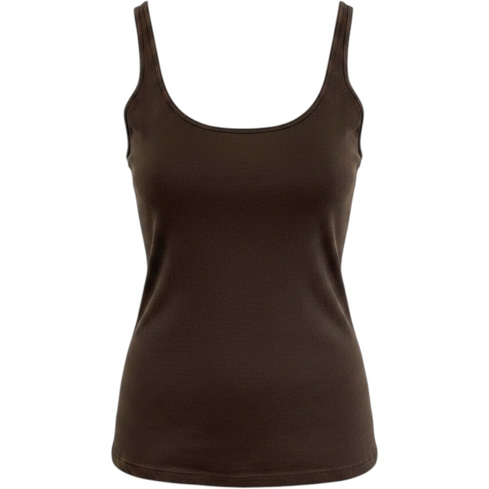 SKIMS Brown Scoop Neck Tank Top